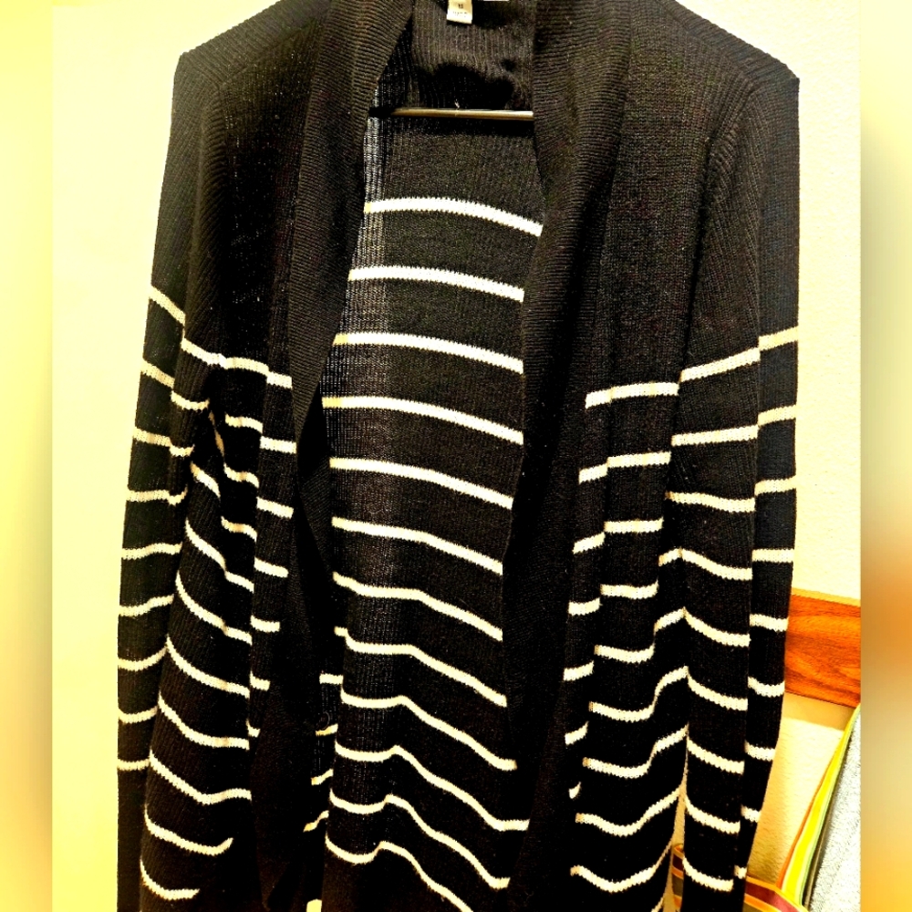 Black and White Striped Sweater